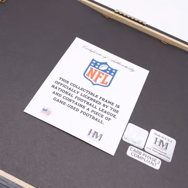 Highland Mint NFL Helmets & Game-Used Football Frame view 2