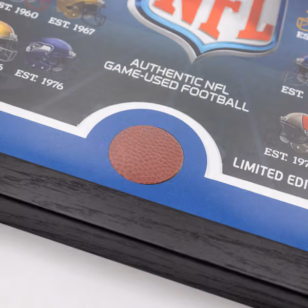 Highland Mint NFL Helmets & Game-Used Football Frame view 3
