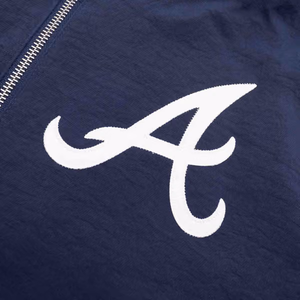 Atlanta Braves 2024 MLB Authentic Collection Nike Bomber Jacket Navy view 4