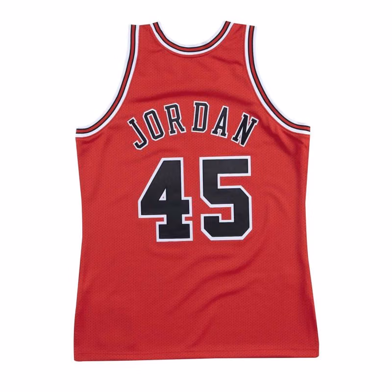 Michael Jordan #45 Chicago Bulls 1994-95 Authentic NBA Jersey Red view 2