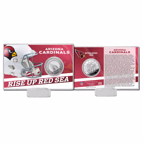 Arizona Cardinals Team History Highland Mint Silver Coin Card view 1