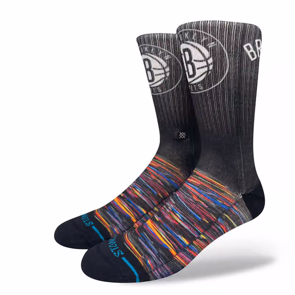 Brooklyn Nets 2025-26 NBA City Edition Crew Socks view 1