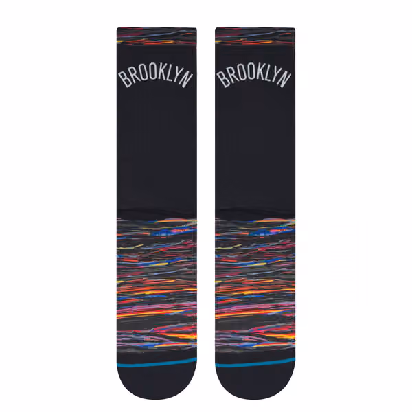Brooklyn Nets 2025-26 NBA City Edition Crew Socks view 3