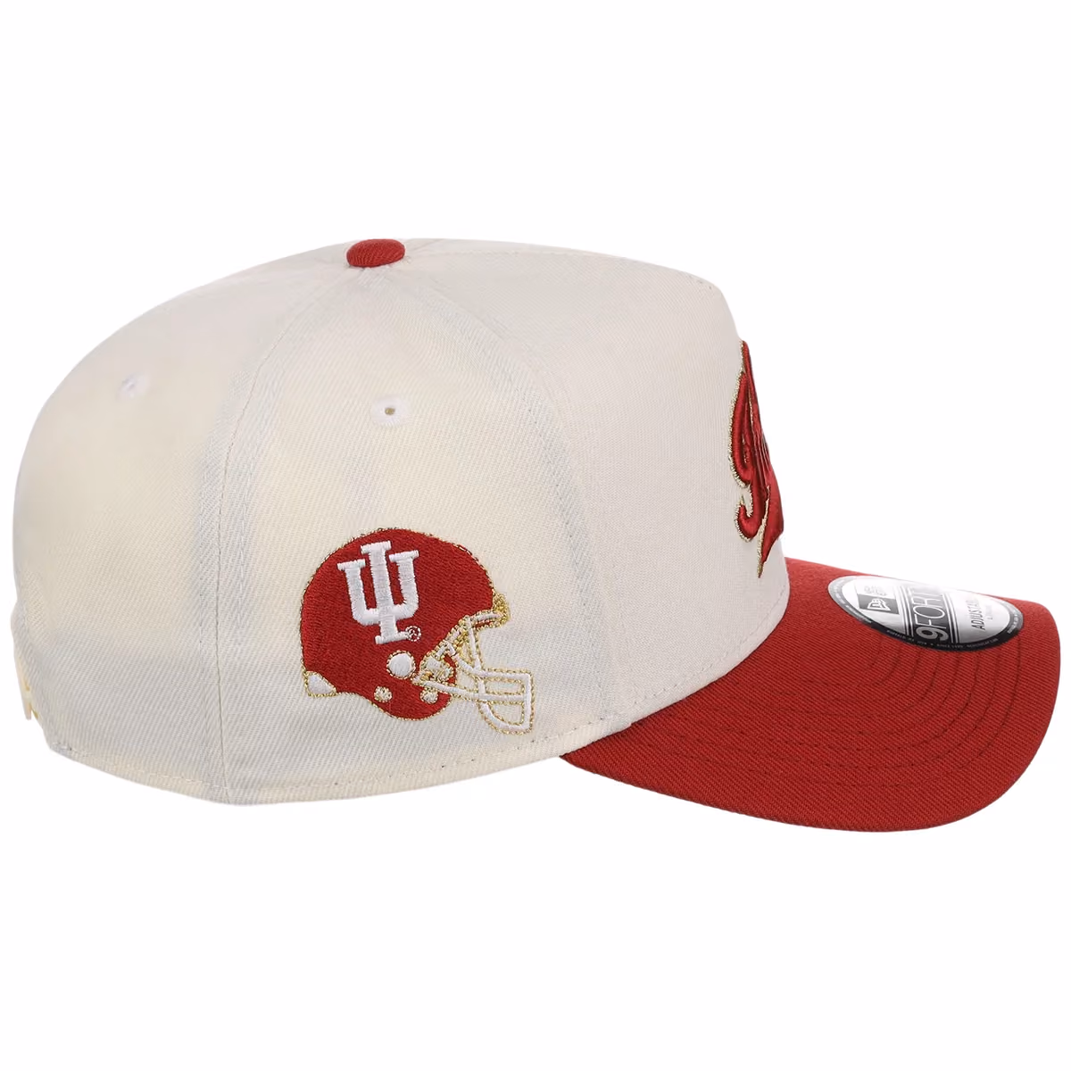 Indiana Hoosiers IU Champ Pack New Era 59FIFTY (Chrome/Red) detail view