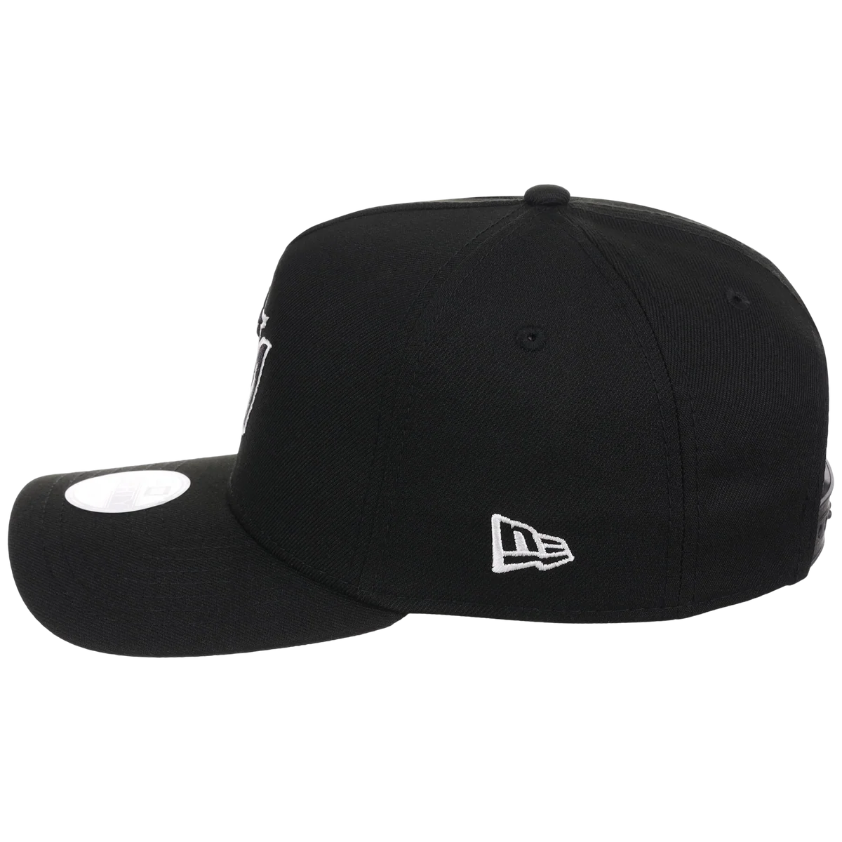 Miami Marlins Women's New Era 9FORTY Black A-Frame detail view