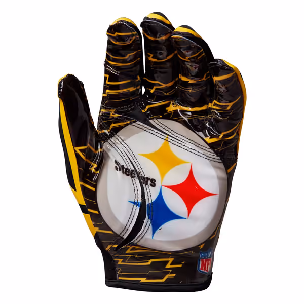 Pittsburgh Steelers Wilson Stretch-Fit NFL Receivers Gloves view 3