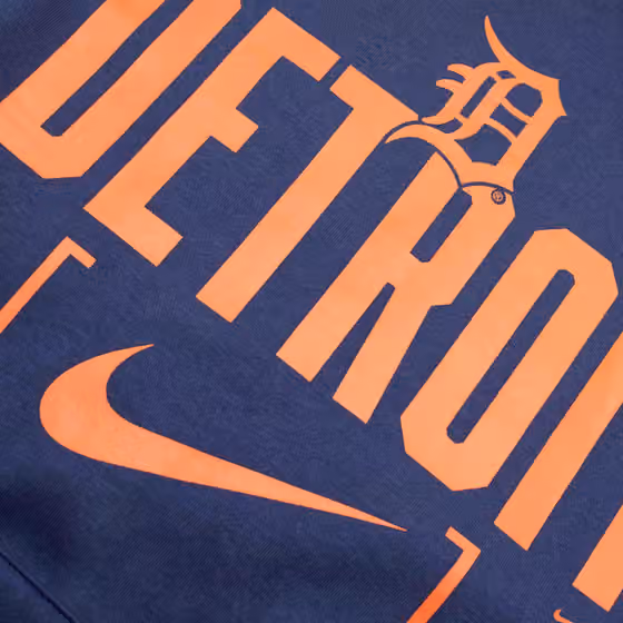 Detroit Tigers Nike Club Slack MLB Hoodie Navy view 3