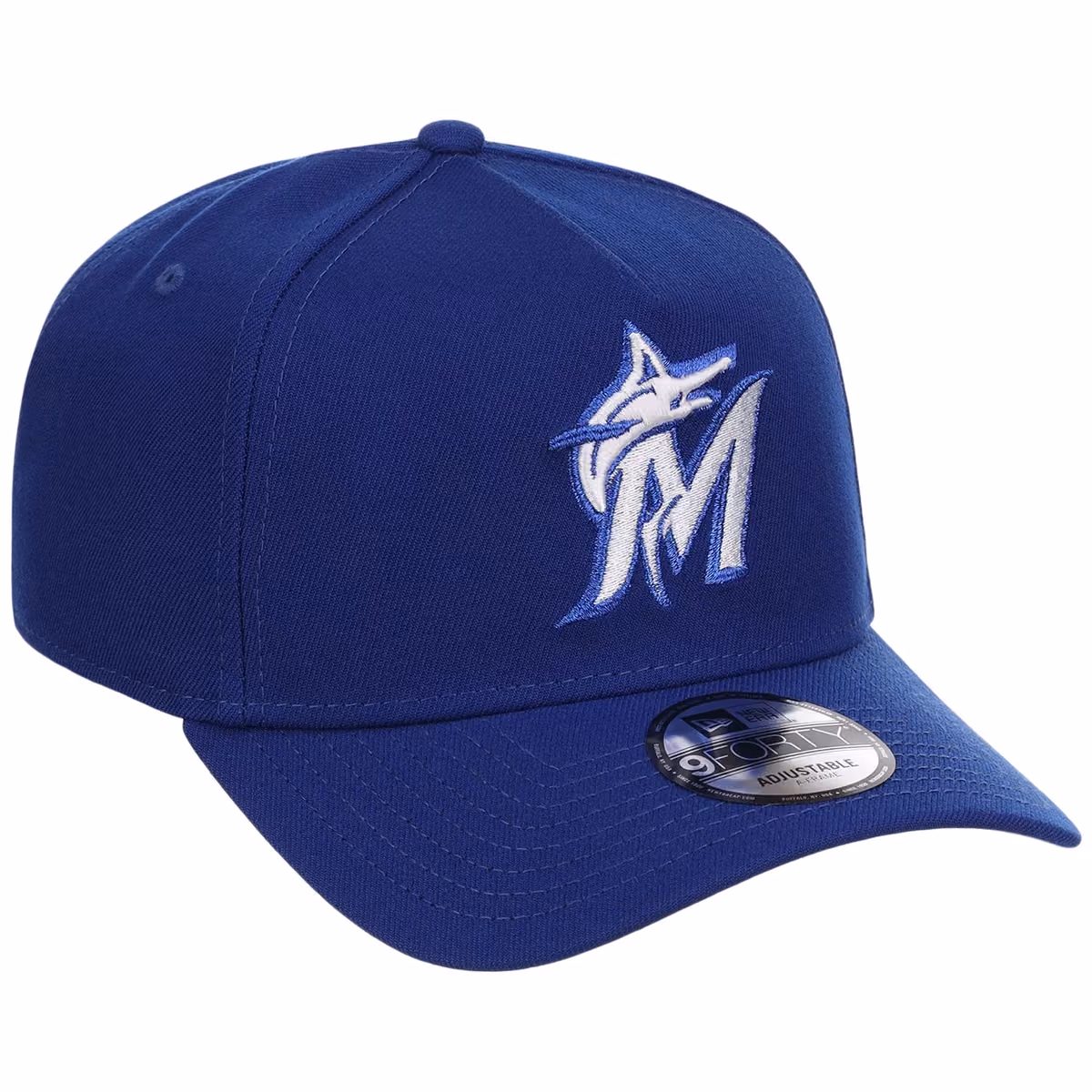 Miami Marlins MLB Royal Blue FASHION CORE New Era 9FORTY A-Frame front view