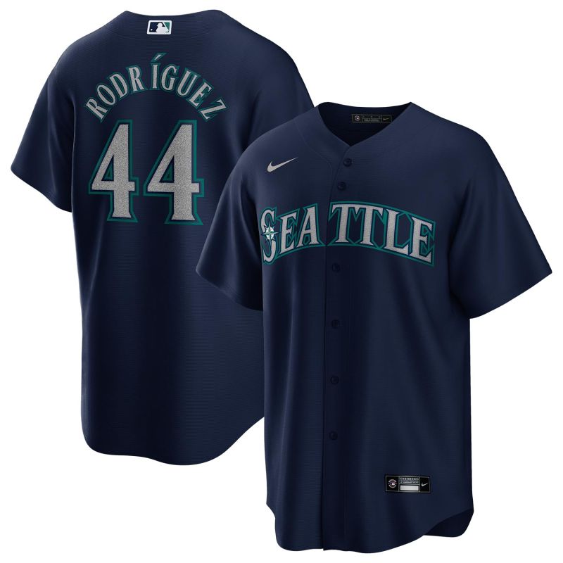Julio Rodríguez #44 Seattle Mariners Nike MLB Jersey Navy view 1