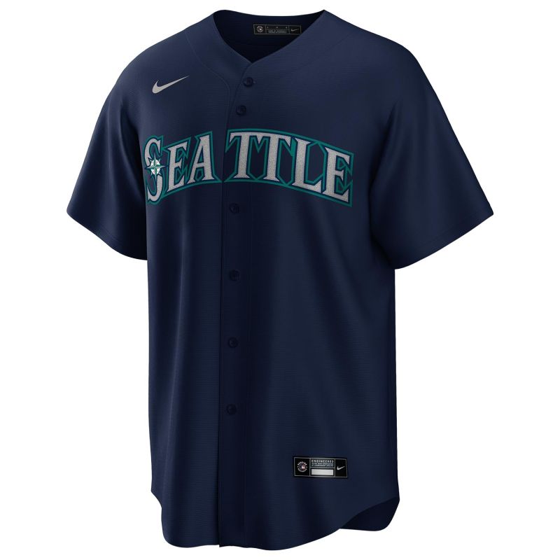 Julio Rodríguez #44 Seattle Mariners Nike MLB Jersey Navy view 2