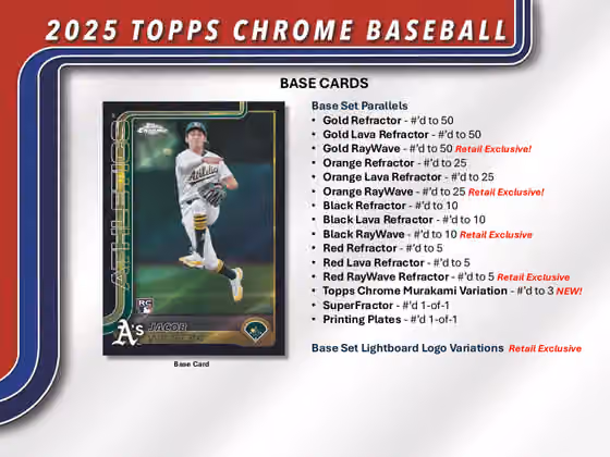 2025 Topps Chrome Baseball MLB Mega Box view 3