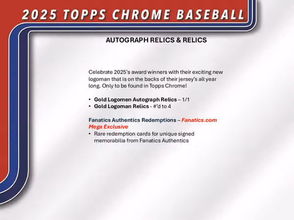2025 Topps Chrome Baseball MLB Mega Box view 5
