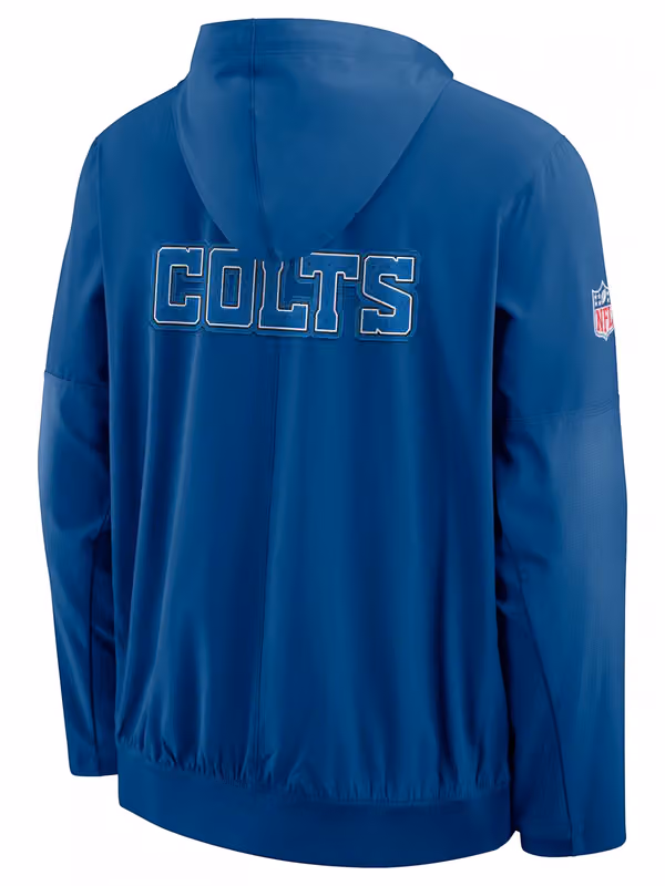 Indianapolis Colts 2026 NFL Rivalries Sideline Half-Zip Anorak Jacket Blue view 3