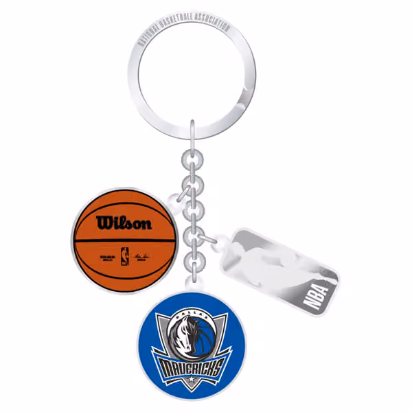 Dallas Mavericks NBA Charm Key Ring view 1