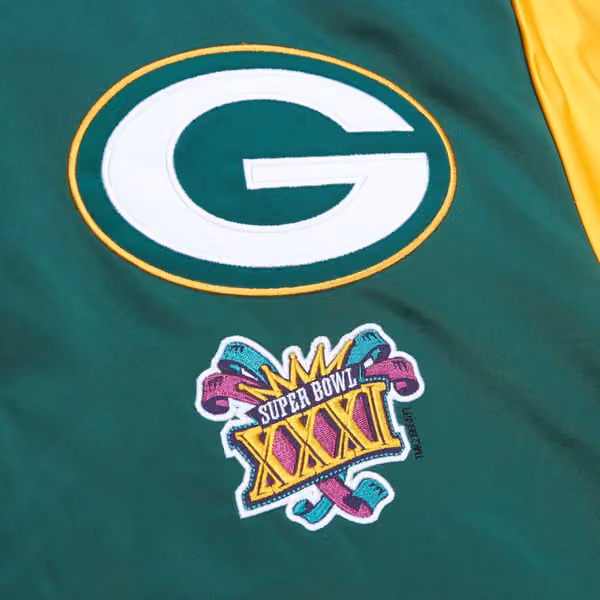 Green Bay Packers Mitchell & Ness Heavyweight Satin NFL Jacket view 3