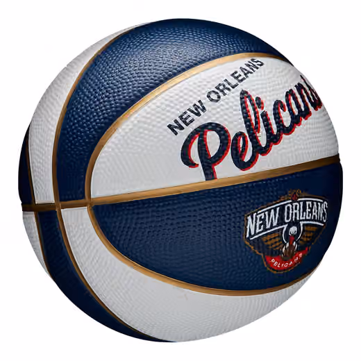 New Orleans Pelicans NBA Retro Wilson Mini Basketball (Size 3) view 3