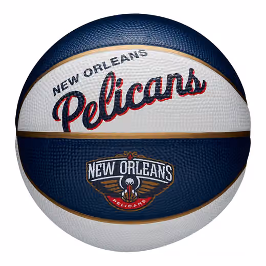 New Orleans Pelicans NBA Retro Wilson Mini Basketball (Size 3) view 1