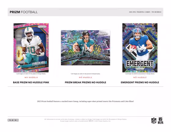 2025 Panini Prizm Football NFL No Huddle Hobby Box view 3