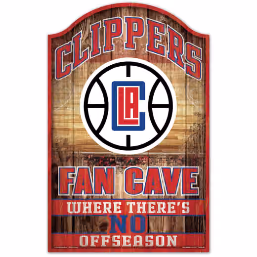 Los Angeles Clippers WinCraft NBA Fan Cave Wood Sign view 1