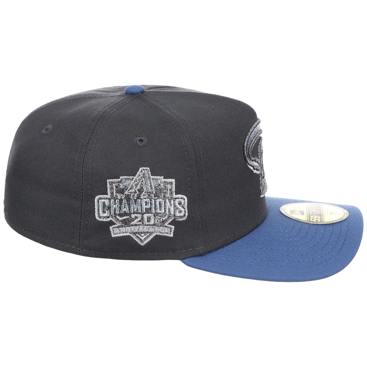 Arizona Diamondbacks MLB Indigo Steel New Era 59FORTY detail view