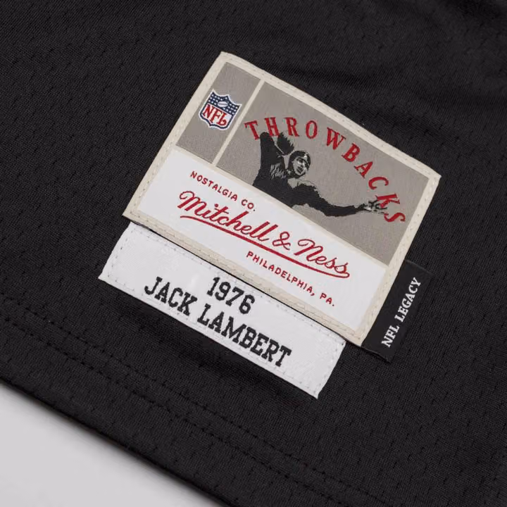 Jack Lambert #58 Pittsburgh Steelers 1976 Legacy Throwback NFL Jersey Black view 3