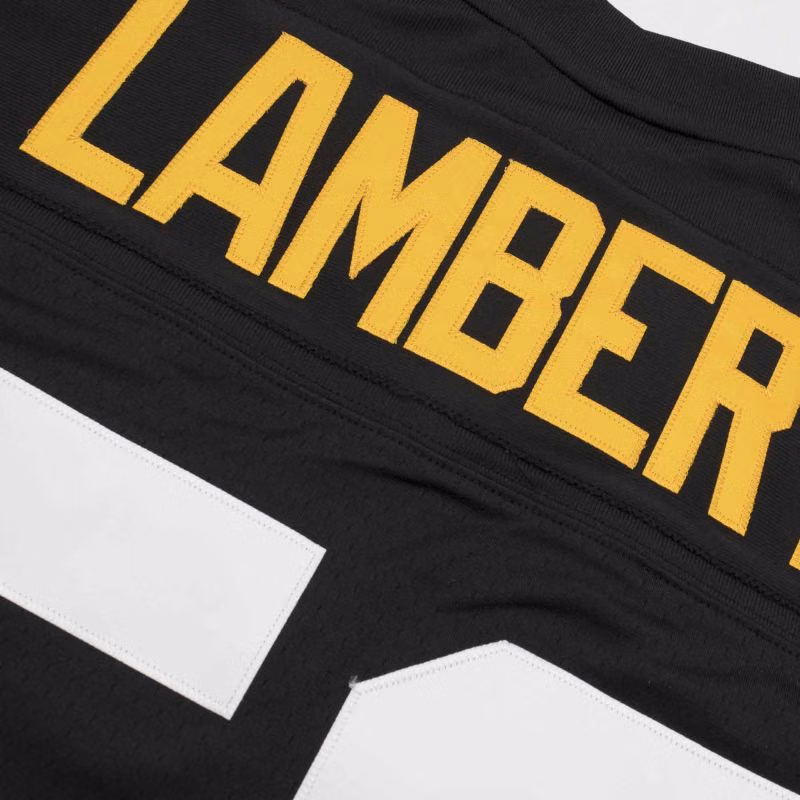 Jack Lambert #58 Pittsburgh Steelers 1976 Legacy Throwback NFL Jersey Black view 4