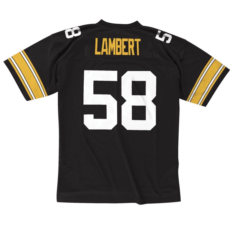 Jack Lambert #58 Pittsburgh Steelers 1976 Legacy Throwback NFL Jersey Black view 1