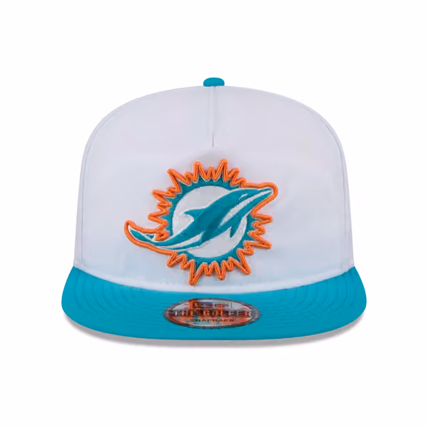 Miami Dolphins 2024 NFL Training Camp New Era Golfer Snapback Cap White view 3