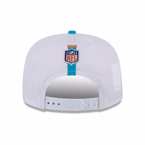 Miami Dolphins 2024 NFL Training Camp New Era Golfer Snapback Cap White view 2