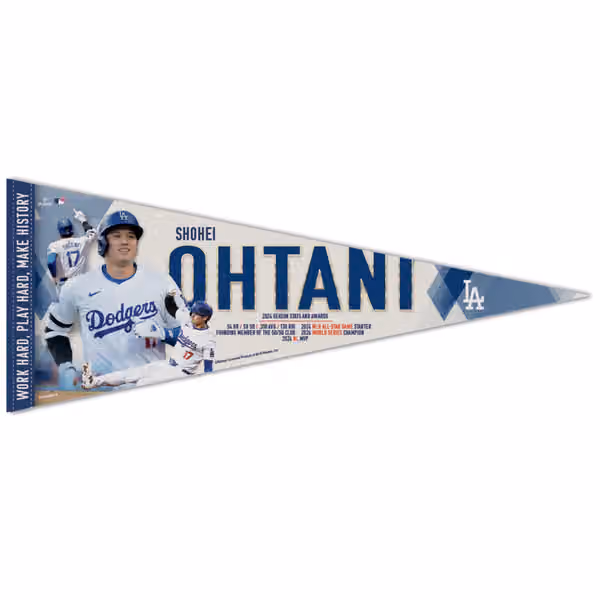 Shohei Ohtani Los Angeles Dodgers Milestone Premium MLB Pennant view 1