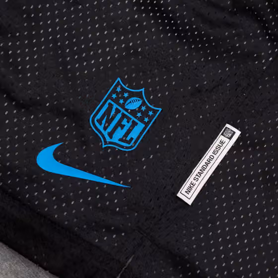 Carolina Panthers 2025 NFL Sideline Reversible Mesh Nike Dri-FIT Shorts Black view 6