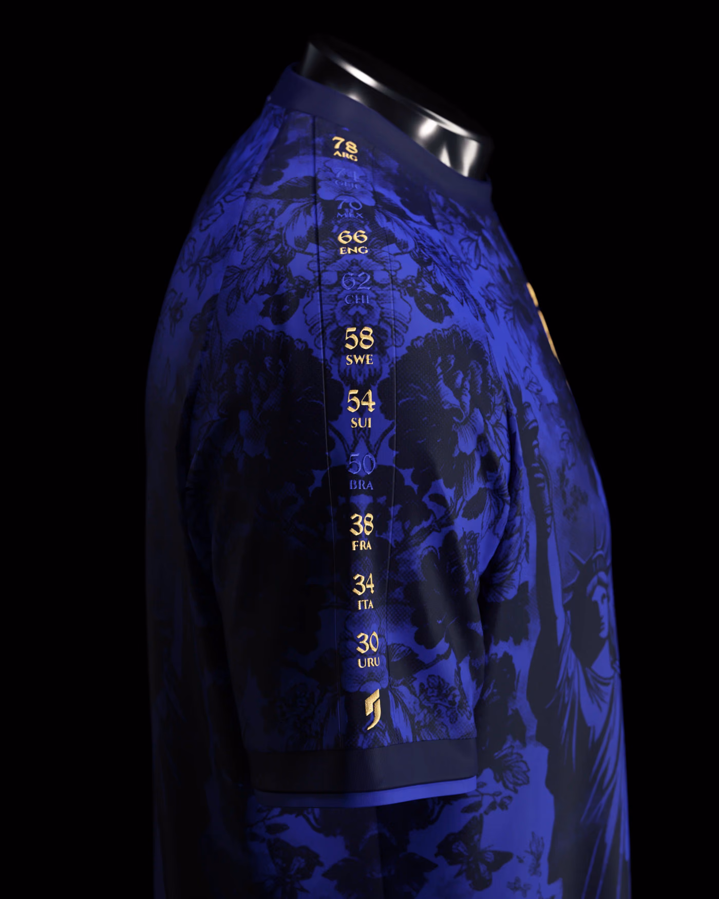 Jersevo Custom Personalized France "Liberty" Jersey (2026WC Edition) right sleeve detail
