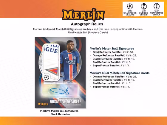 2024/25 Topps Chrome Merlin UEFA Club Competitions Football Hobby Box view 8