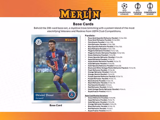 2024/25 Topps Chrome Merlin UEFA Club Competitions Football Hobby Box view 3