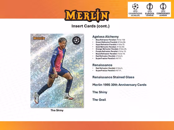 2024/25 Topps Chrome Merlin UEFA Club Competitions Football Hobby Box view 5