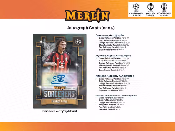2024/25 Topps Chrome Merlin UEFA Club Competitions Football Hobby Box view 7