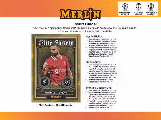 2024/25 Topps Chrome Merlin UEFA Club Competitions Football Hobby Box view 4