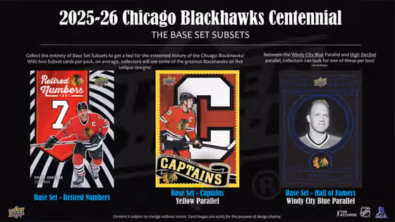 2025/26 Upper Deck Chicago Blackhawks Centennial Hockey NHL Hobby Box view 3
