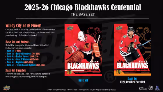 2025/26 Upper Deck Chicago Blackhawks Centennial Hockey NHL Hobby Box view 2