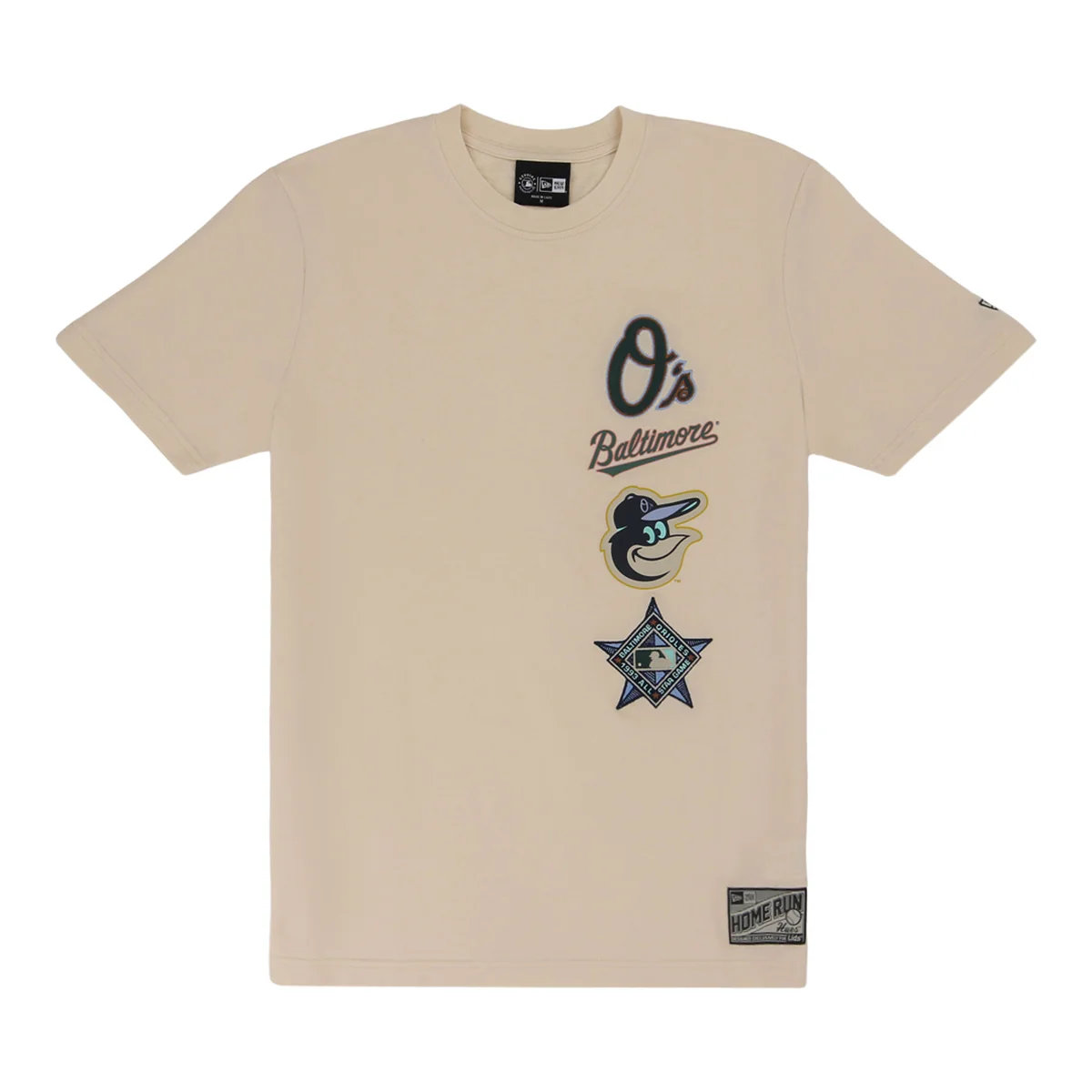 Baltimore Orioles Spring Color Collection New Era Stacked Tee front view