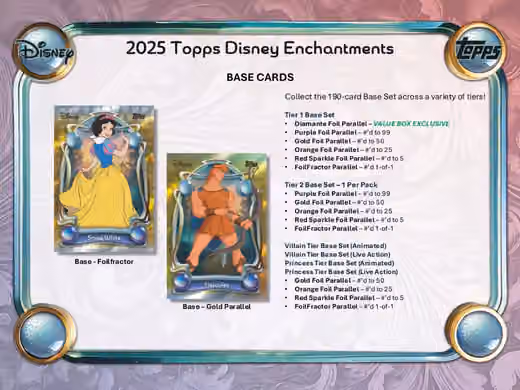 2025 topps Disney Wonder Hobby Box view 3