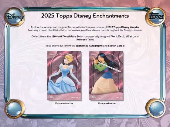 2025 topps Disney Wonder Hobby Box view 2
