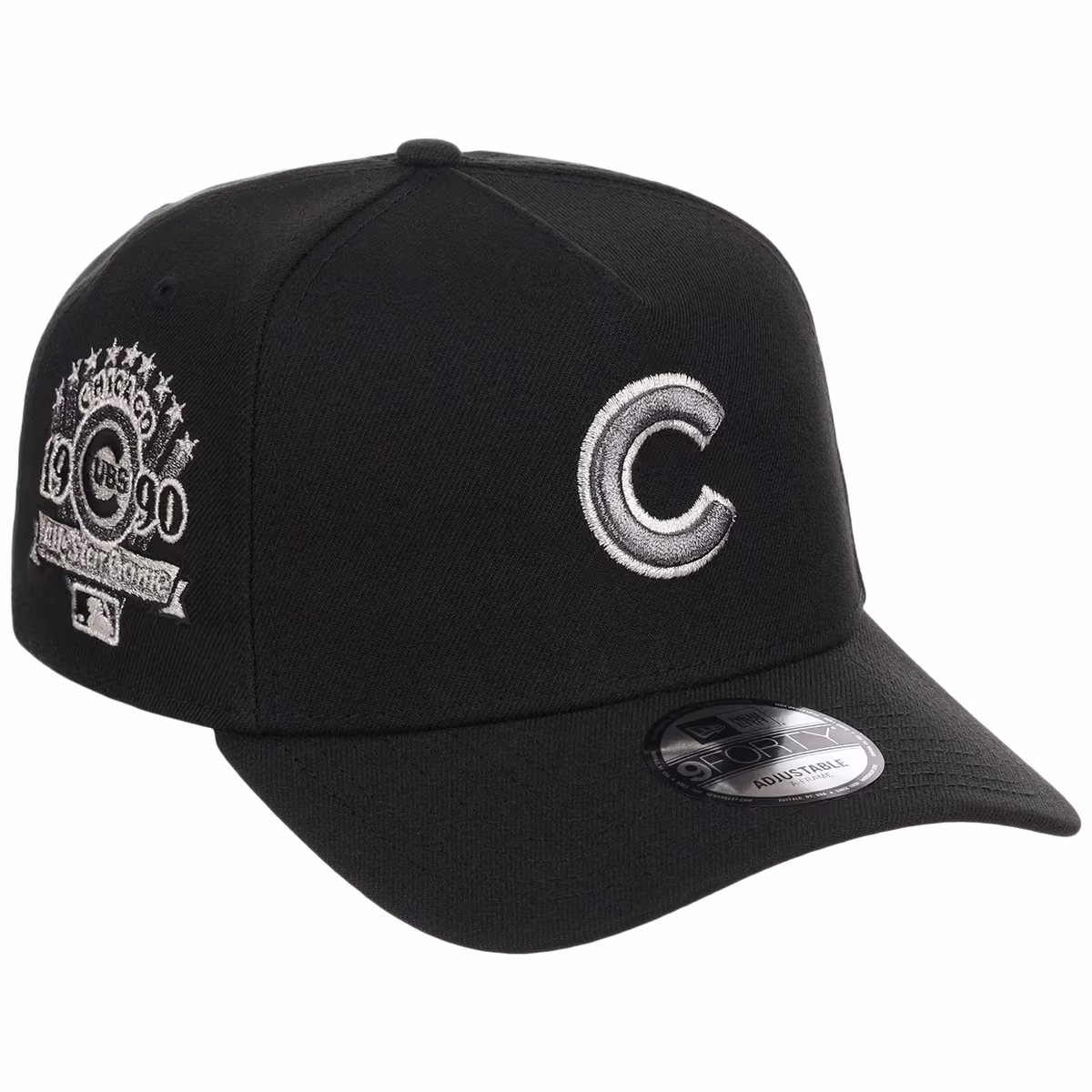 Chicago Cubs MLB Liquid Titanium New Era 9FORTY A-Frame front view