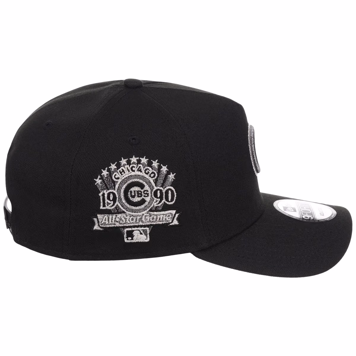 Chicago Cubs MLB Liquid Titanium New Era 9FORTY A-Frame detail view