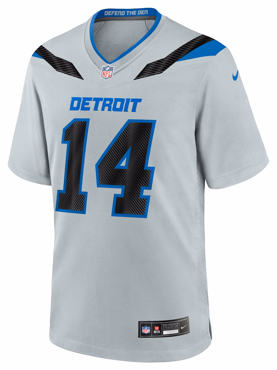 Amon-Ra St. Brown #14 Detroit Lions 2026 Rivalries Game NFL Jersey Gray view 2