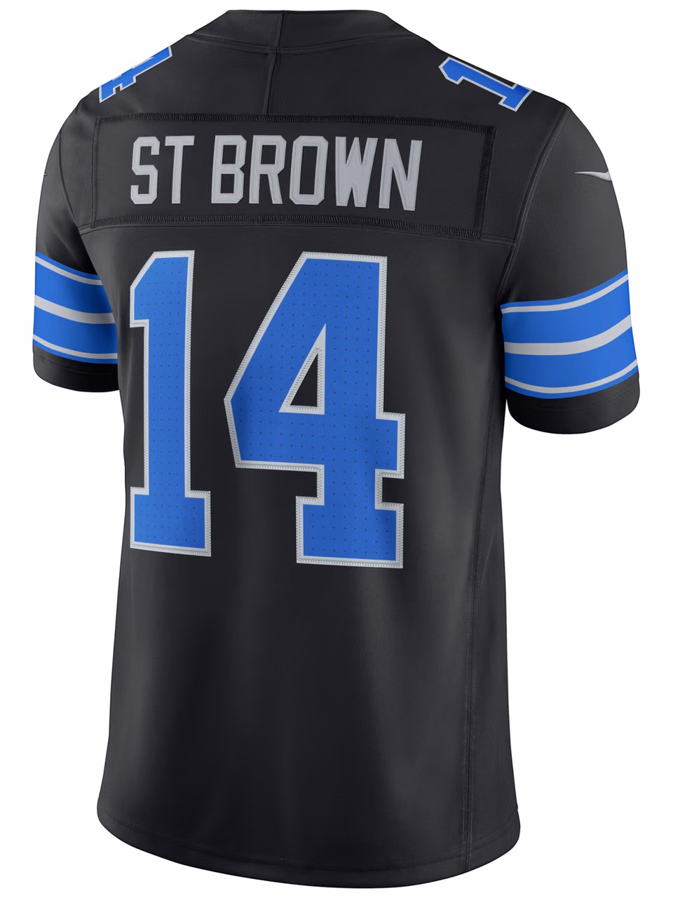 Amon-Ra St. Brown #14 Detroit Lions Stitched Limited NFL Jersey Black view 3