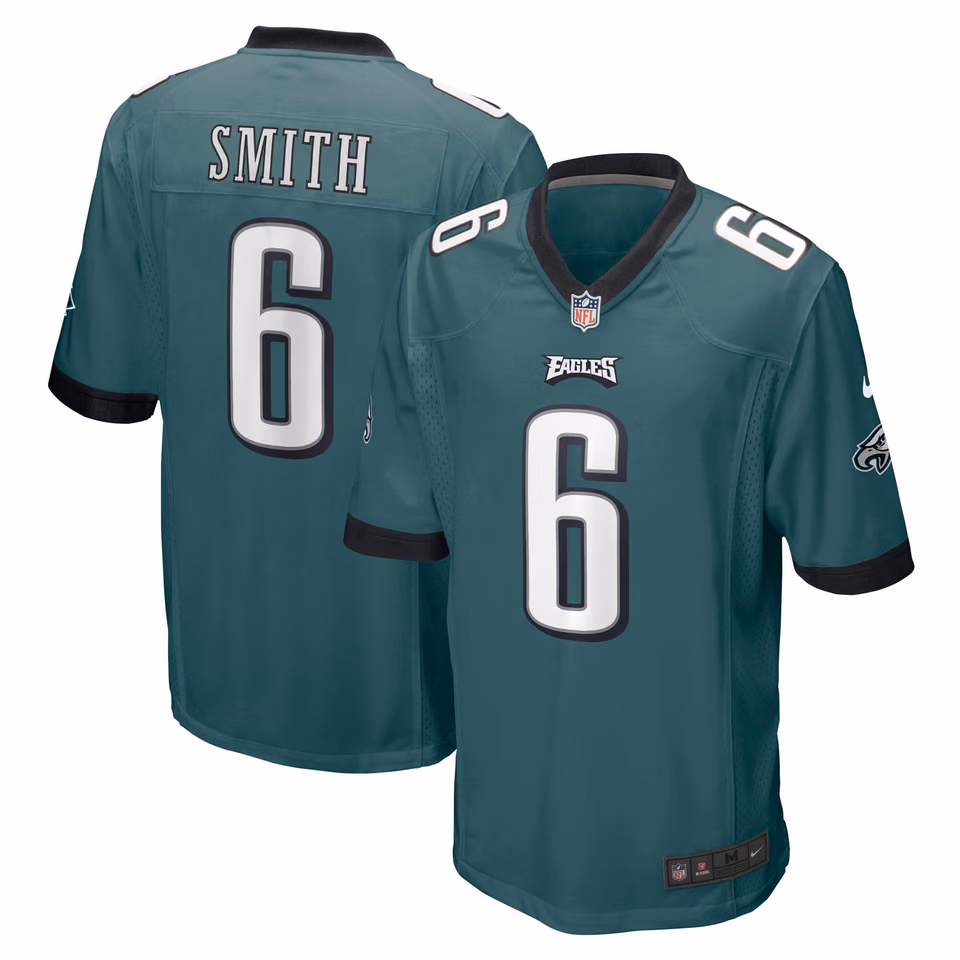 DeVonta Smith #6 Philadelphia Eagles 2024 Nike Game NFL Football Jersey Green view 1
