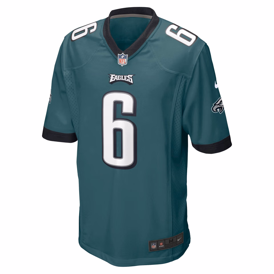 DeVonta Smith #6 Philadelphia Eagles 2024 Nike Game NFL Football Jersey Green view 2