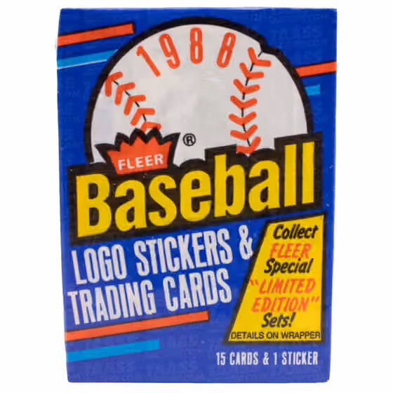 1988 Fleer Baseball Vintage MLB Hobby Pack view 1
