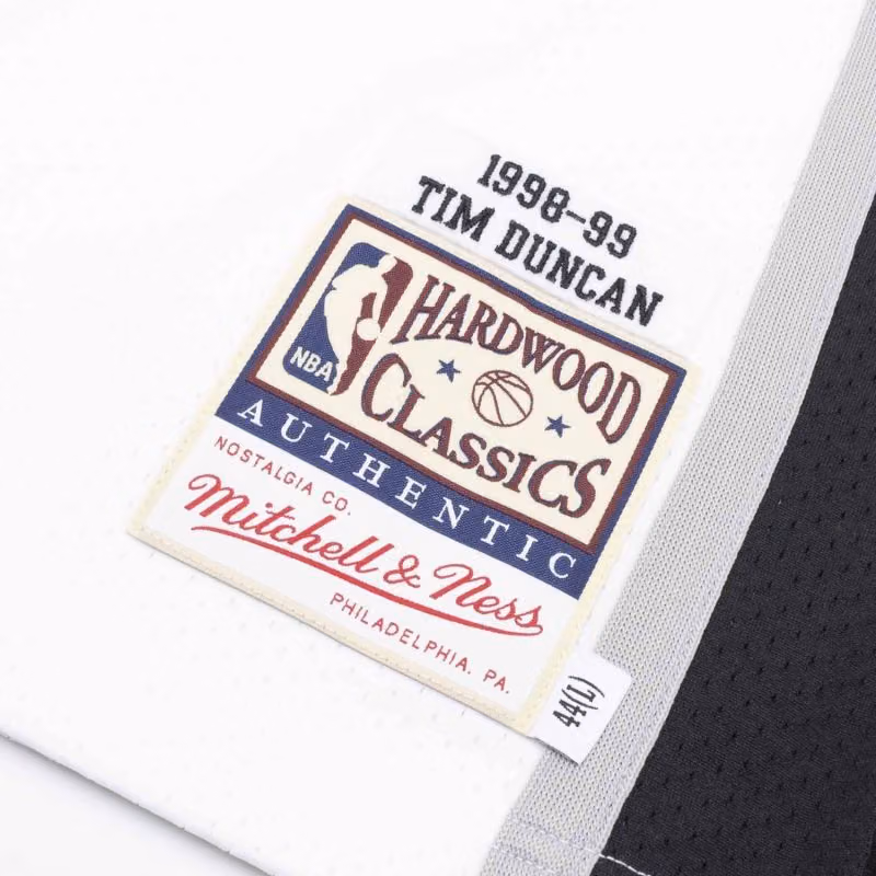 Tim Duncan #21 San Antonio Spurs 1998-99 Mitchell & Ness Authentic NBA Jersey White view 3